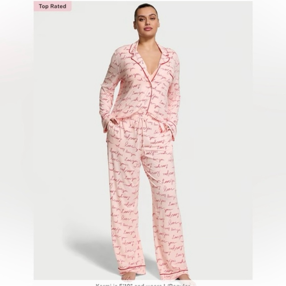 Victoria’s Secret Pink Love You Print Pajama Set